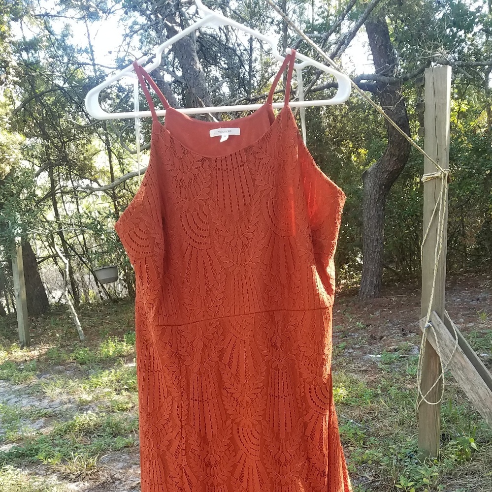 "Spiced Copper" Halter Maxi Dress